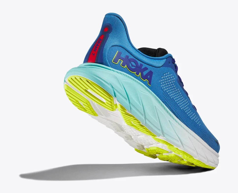 HOKA Arahi 7 Running Shoes for Men - Wide Fit, Virtual Blue/Cerise - Lightweight Stability Sneakers for Road Running, Jogging & Workouts