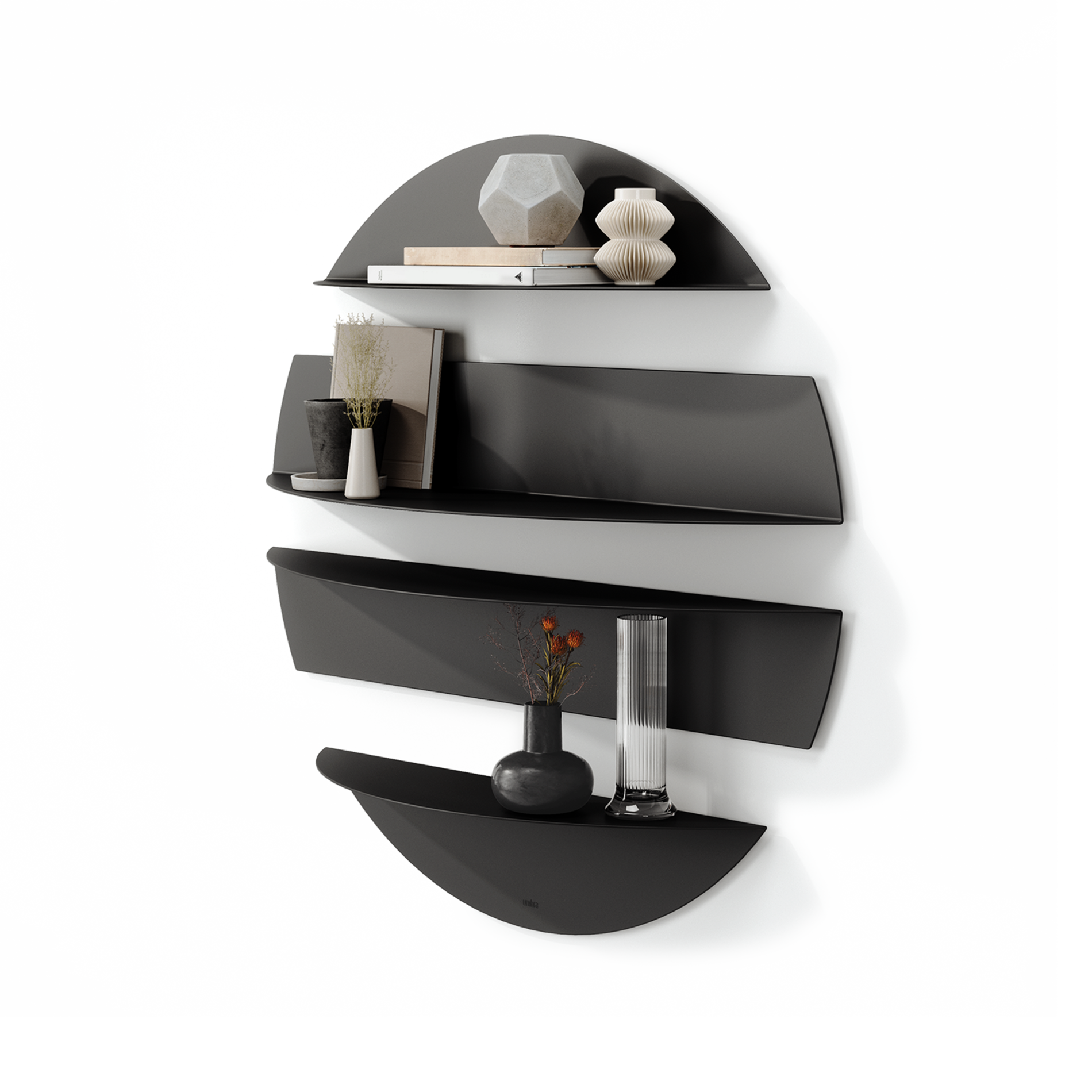 Solis Floating Wall Shelves - Modern Wooden Shelves for Living Room, Bedroom, Bathroom - Perfect for Home Decor, Books & Storage