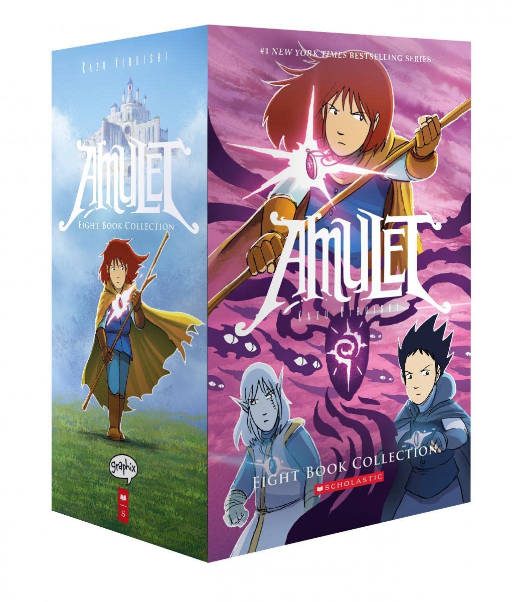 Amulet #1-8 Graphic Novel Box Set | Complete Fantasy Adventure Series for Kids & Teens | Perfect for Gifts, Book Clubs, and Home Libraries