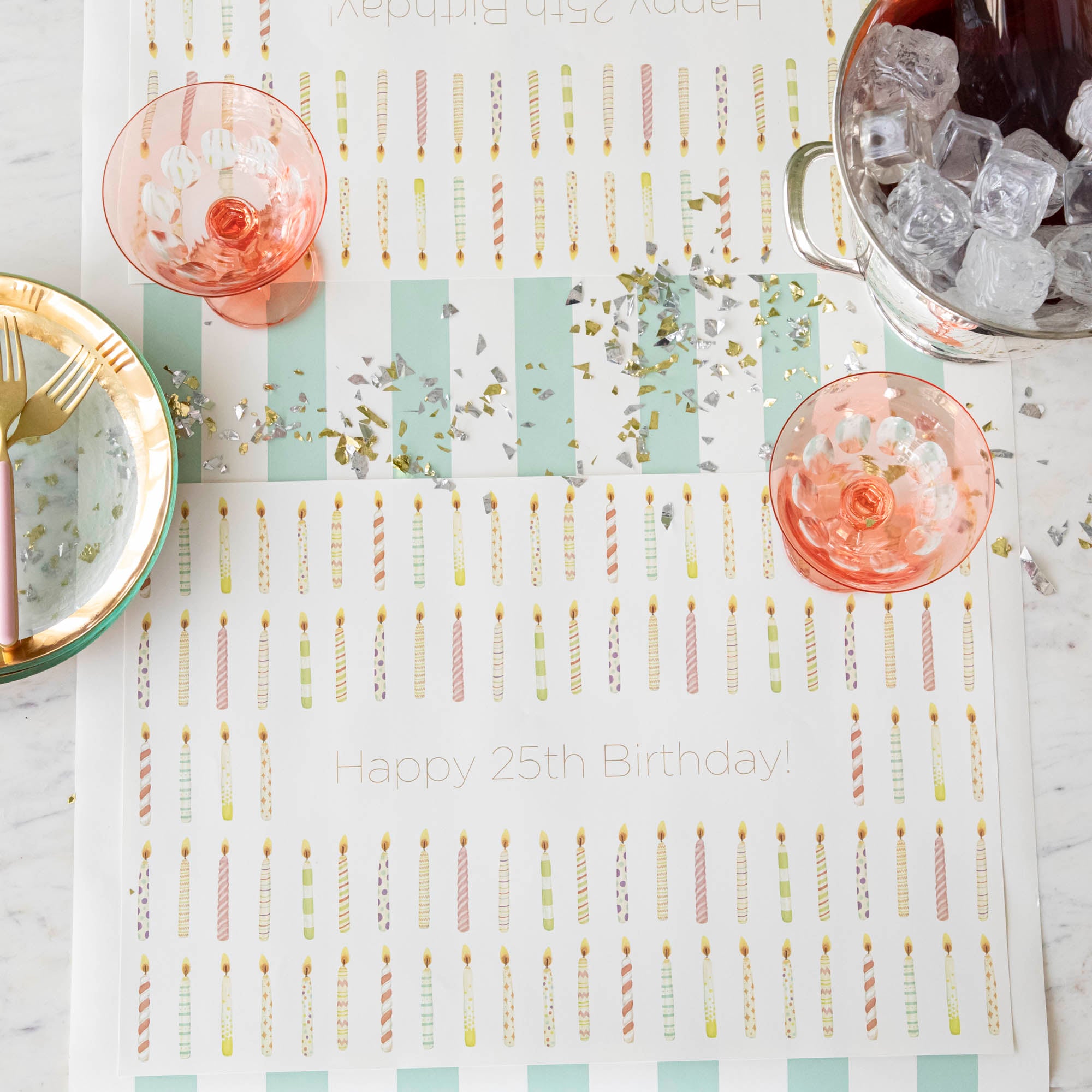 Personalized Birthday Candles Placemat - Custom Name & Age Celebration - Perfect for Birthday Parties, Cakes, and Special Occasions