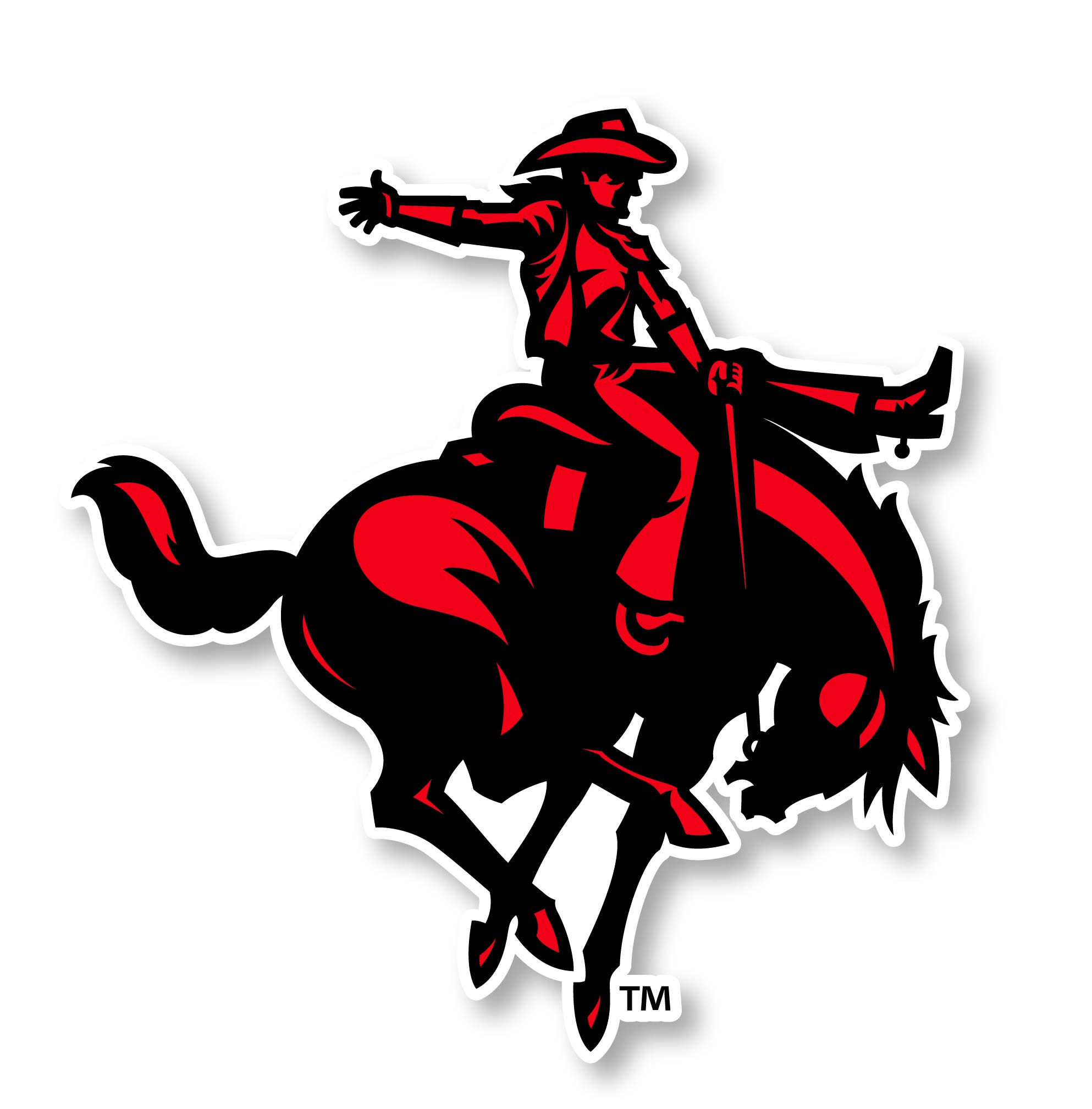 Northwestern Oklahoma State University 10 Inch Vinyl Mascot Decal Sticker 4-Pack - Officially Licensed Collegiate Car, Laptop & Window Decals for Fans & Alumni