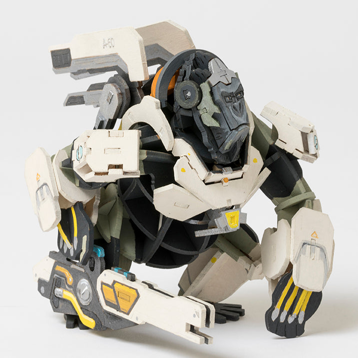 Overwatch Winston 3D Wood Model Kit with Poster - DIY Wooden Puzzle for Collectors & Gamers - Perfect for Home Decor, Gifts & Overwatch Fan Displays