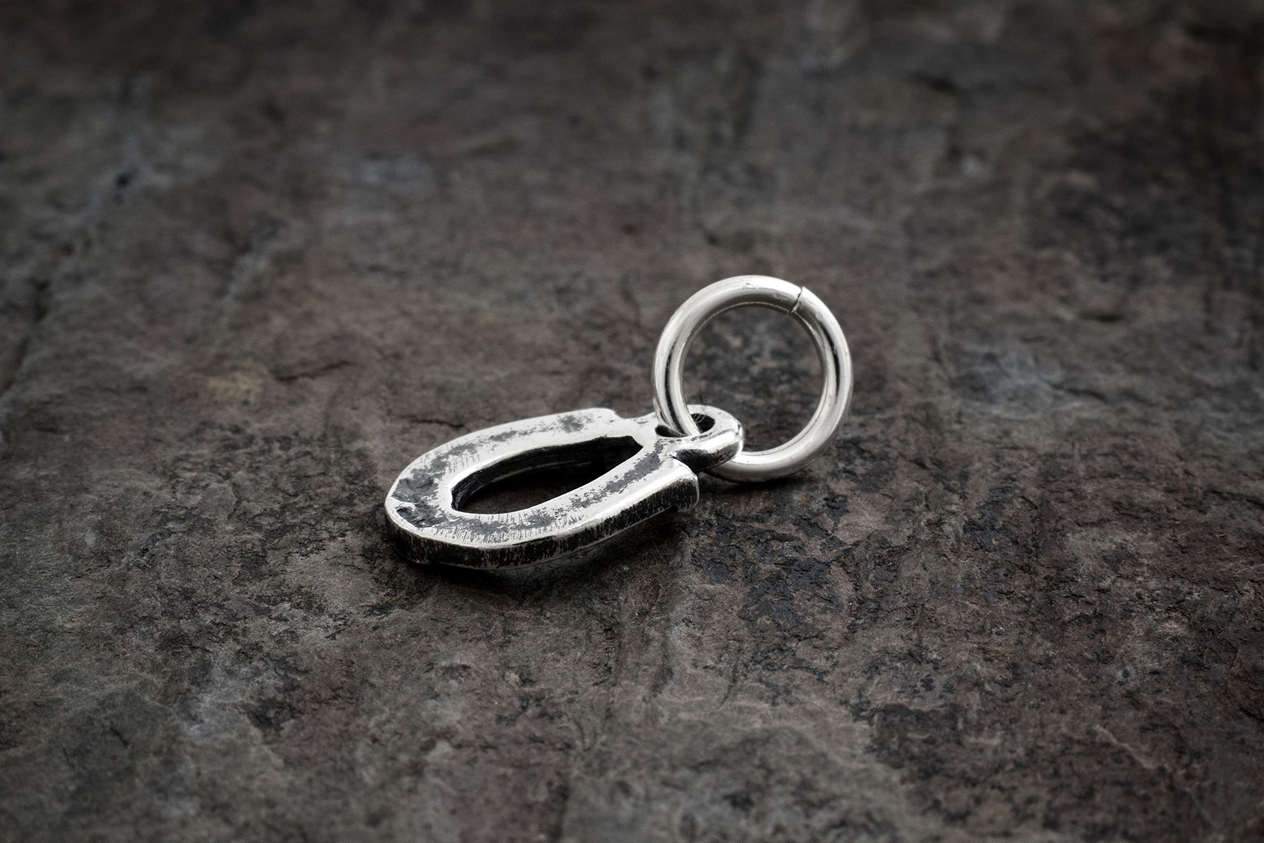 Lucky Sterling Silver Tiny Horseshoe Charm & Necklace - Small Horseshoe Pendant for Good Luck - Perfect for Jewelry Making, Gifts, and Everyday Wear