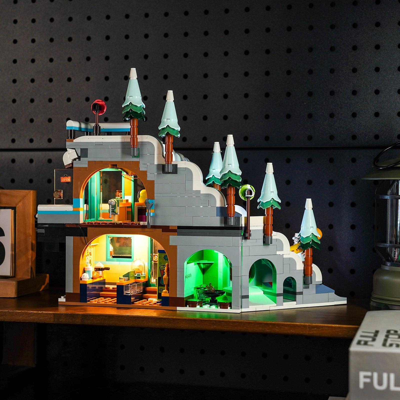 LEGO Mountaintop Climbing Snow Mountain Lamp Set 41756 - LED Light Kit for LEGO Building Blocks, DIY Night Light for Kids Room Decor & Model Display