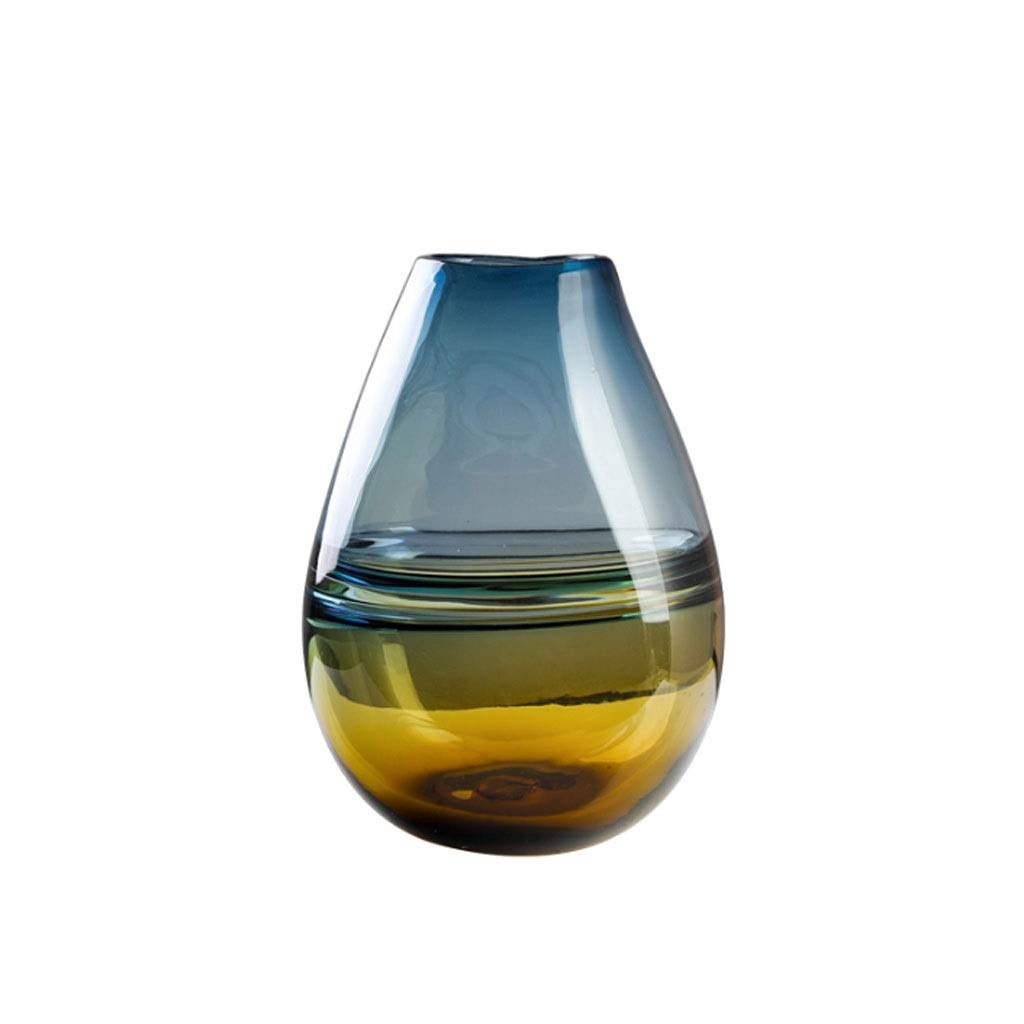 Elegant Glass Vase - Creative Transparent Flower Vase for Home Decor | Perfect for Living Room, Dining Room, Bedroom, Kitchen & Outdoor | Fireplace Centerpiece & Floral Arrangement Decor