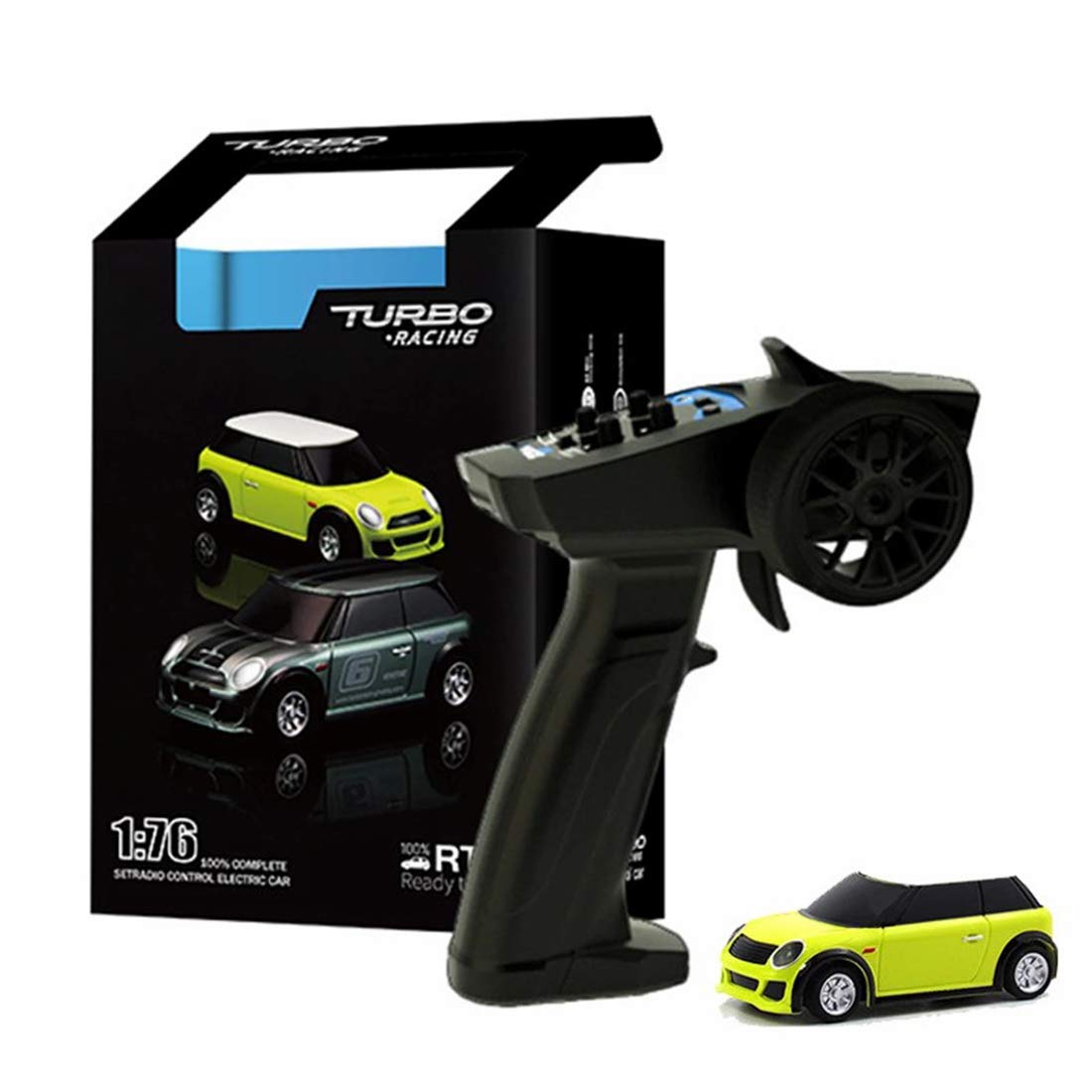 Yamix Turbo Racing 1:76 Scale Mini RC Car - 2.4GHz Remote Control Toy with P31 Controller | Fast Desktop Racing for Kids & Adults, Office & Home Entertainment