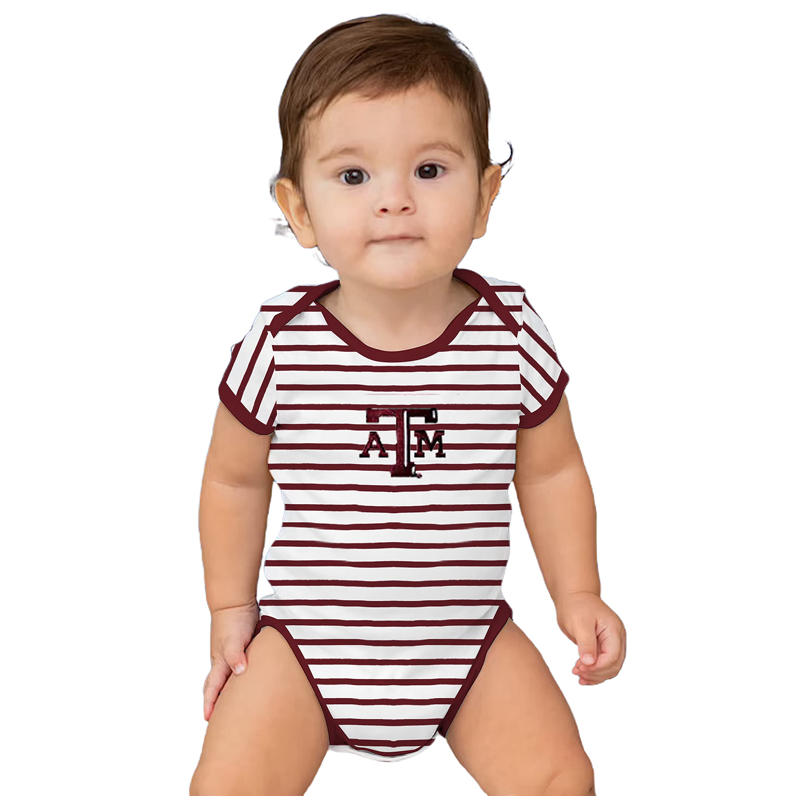 Two Feet Ahead Striped Baby Bodysuit - Soft Cotton Creeper for Newborn Boys (0-3M, 6M, 12M) | Perfect for Playtime, Photo Shoots & Everyday Comfort