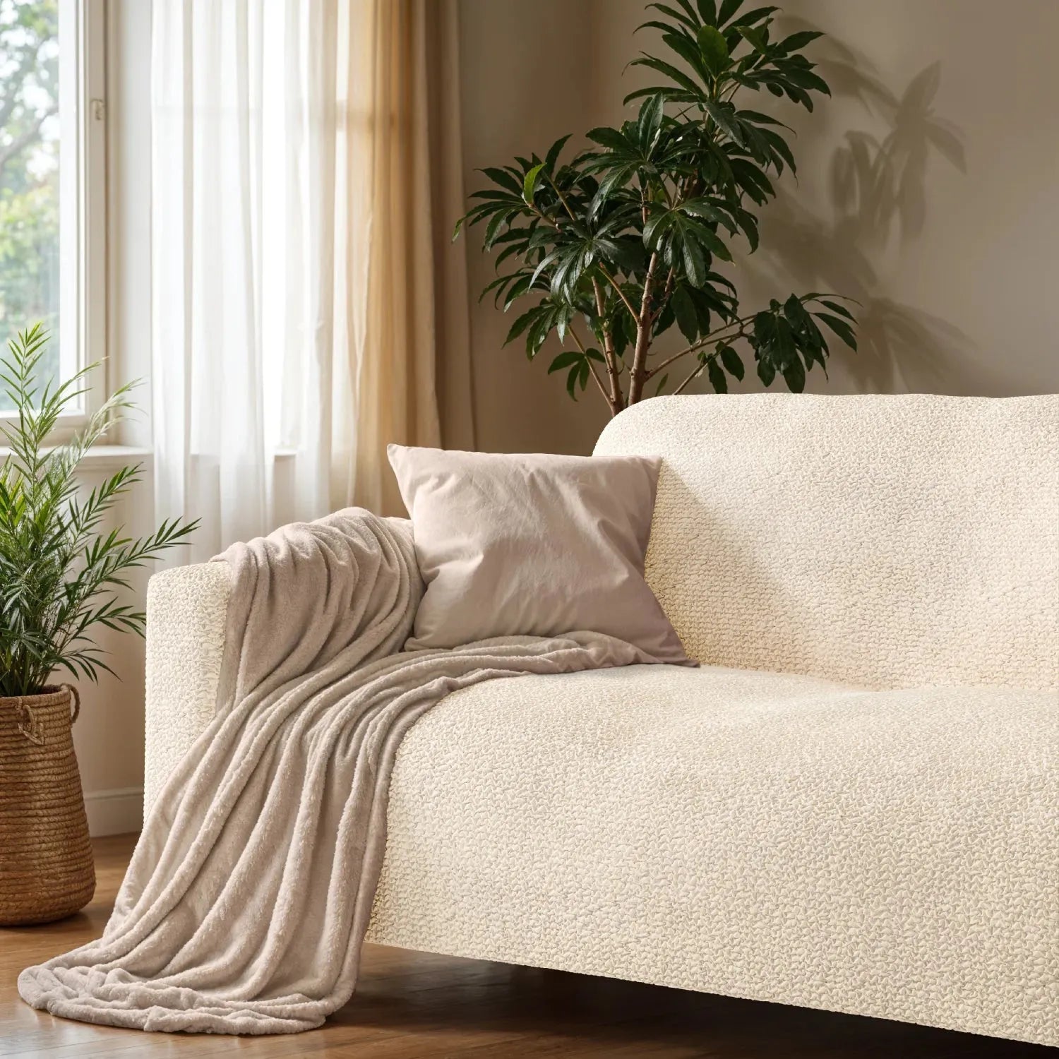 2 Seater Loveseat Slipcover - Soft Microfiber Fabric - Perfect for Living Room, Bedroom & Home Decor