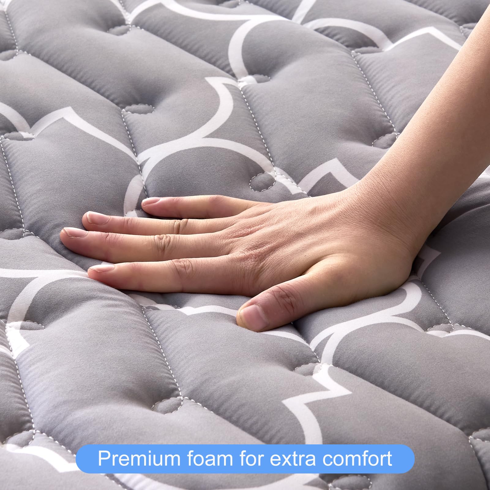 Premium Japanese Floor Mattress Futon - 100% High Density Comfortable Foam Tatami Mat Sleeping Pad - Thick Portable Bed for Kids & Adults - Guest Room, Dorm, Camping & Travel - Full Size 80