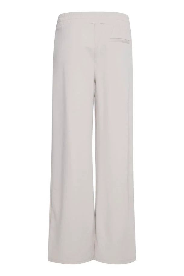 Kathy Women's Wide Leg Trousers - High Waisted Linen Pants for Summer (Silver Grey) | Comfortable Office Wear & Casual Outfit for Travel
