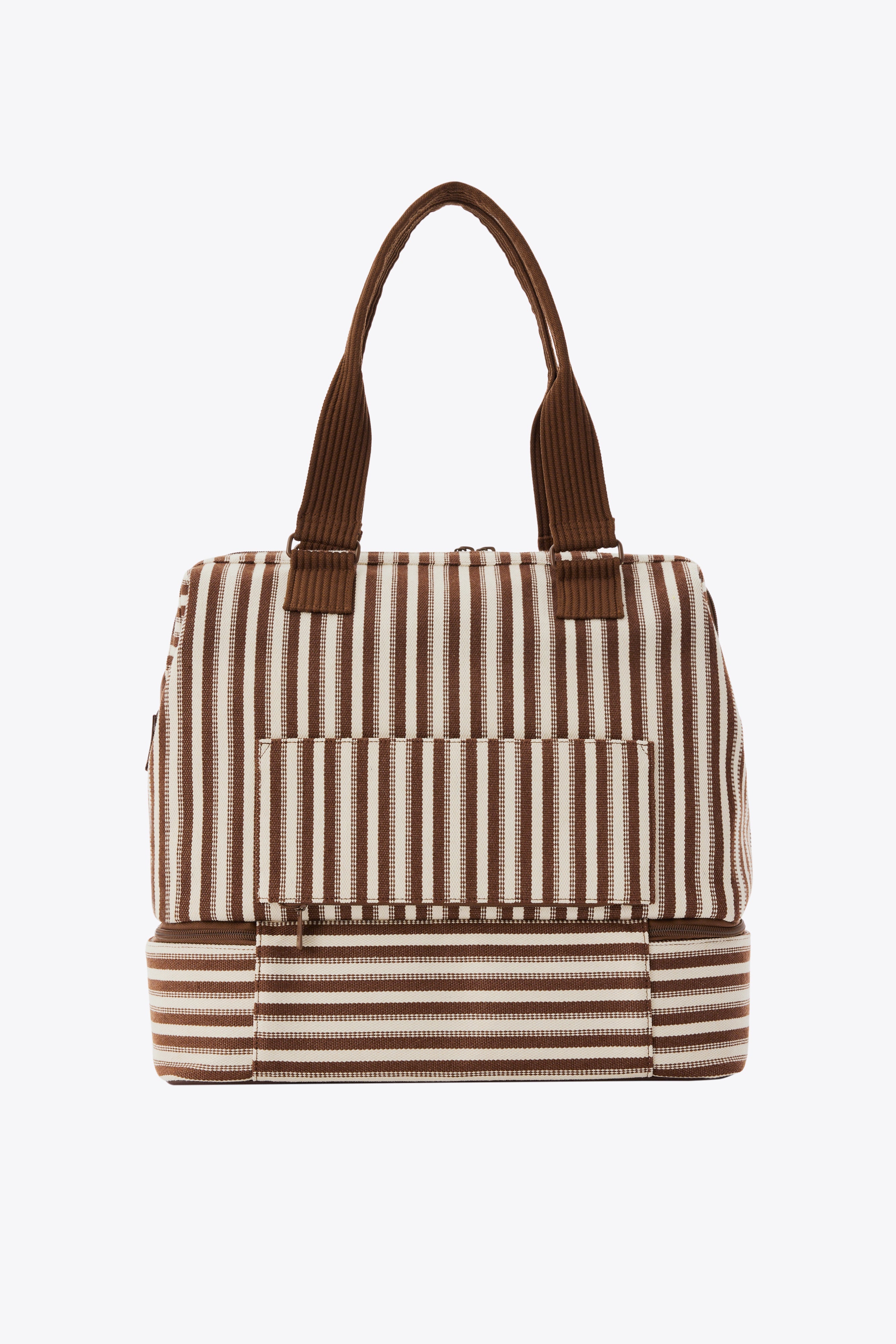 Mini Weekender Bag in Maple Stripe - Stylish & Compact Carry-On for Weekend Getaways, Travel & Gym Essentials