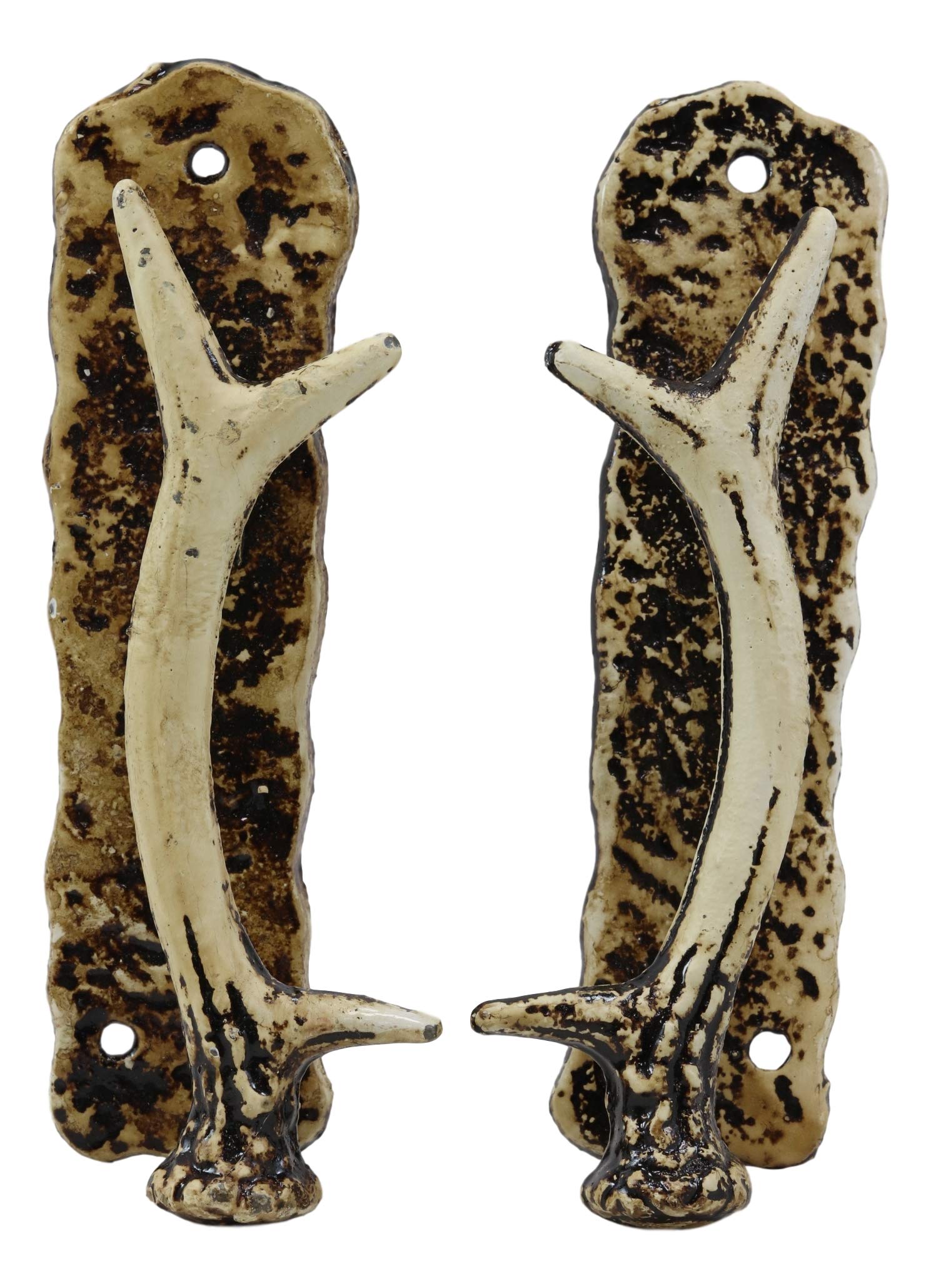 Ebros Set of 2 Western Rustic Deer Antlers Door Pull Handles - 8