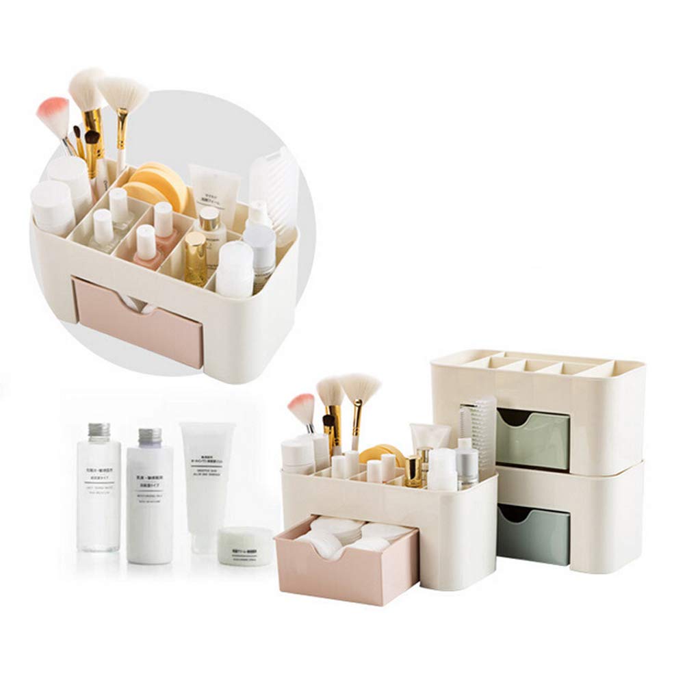 Plastic Makeup Organizer Box - Portable Jewelry & Nail Polish Storage Case for Necklaces, Earrings & Cosmetics | Perfect for Vanity, Bathroom Counter & Travel