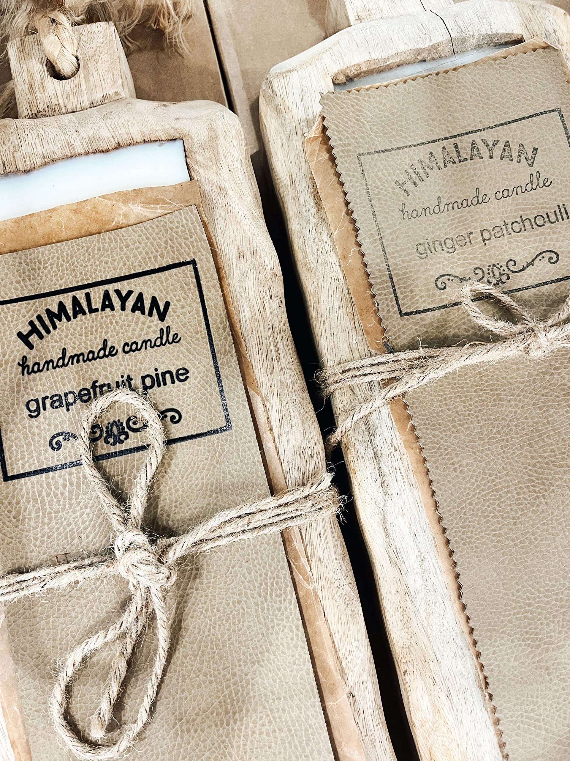 Himalayan Trading Post Driftwood Tray Candle - Ginger Patchouli Scent, 44oz Large Soy Wax Candle for Home Decor, Spa Relaxation & Romantic Ambiance
