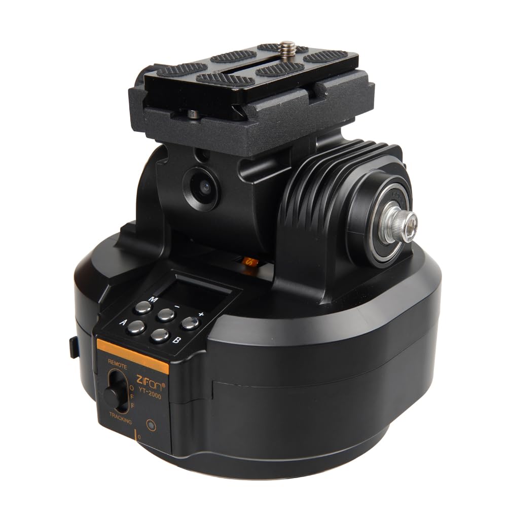 Intelligent Motorized Phone Mount HUIOP YT2000 - Auto Tracking PTZ Ball Head with Remote Control, 4.4lbs Load Capacity, 360° Rotatable for Smartphones (1/4