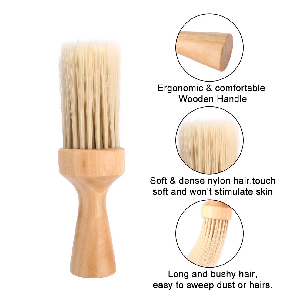 Professional Barber Neck Duster Brush - Soft Hair & Neck Cleaning Brush for Salon & Home Use - Perfect for Haircut Aftercare & Grooming