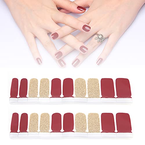 Waterproof Nail Art Stickers - 20PCS Self-Adhesive Nail Polish Wraps for Women & Girls | Salon-Quality DIY Manicure at Home, Parties & Special Occasions