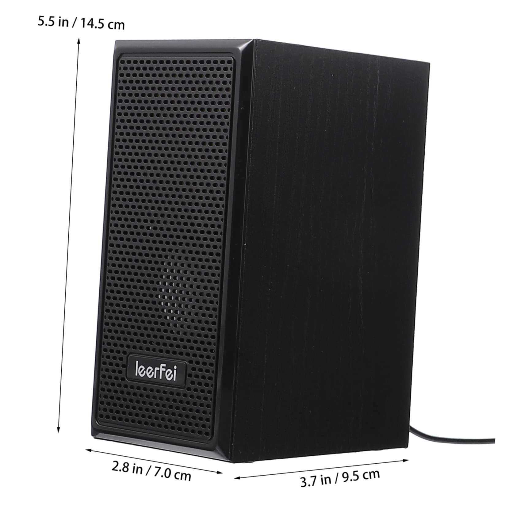 Veemoon Wooden PC Speakers for Desktop & Laptop - Compact 2-Piece Set for Enhanced Sound Quality | Perfect for Home Office, Gaming, and Multimedia Use