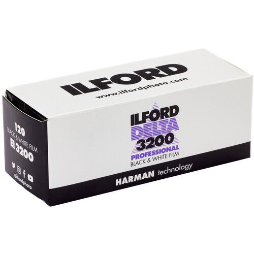Ilford Delta 3200 Professional Black & White Negative Film - 120 Roll Film for Low Light Photography, Street & Night Scenes