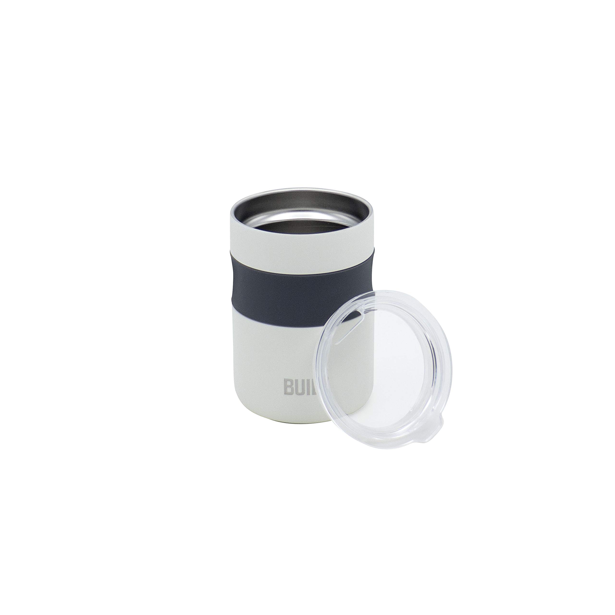 Premium 12oz Double Wall Stainless Steel Insulated Coffee Mug - White (BUILT 5270077) - Keeps Drinks Hot/Cold for Hours - Perfect for Office, Home & Travel Use
