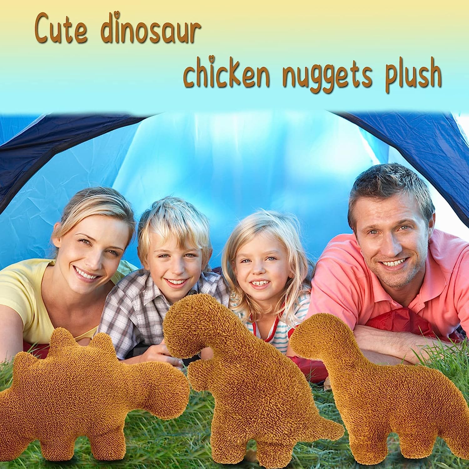 **Soft Dinosaur Nugget Plush Pillow - Cute Stegosaurus Squishy Toy for Kids, Boys & Girls - 27.5