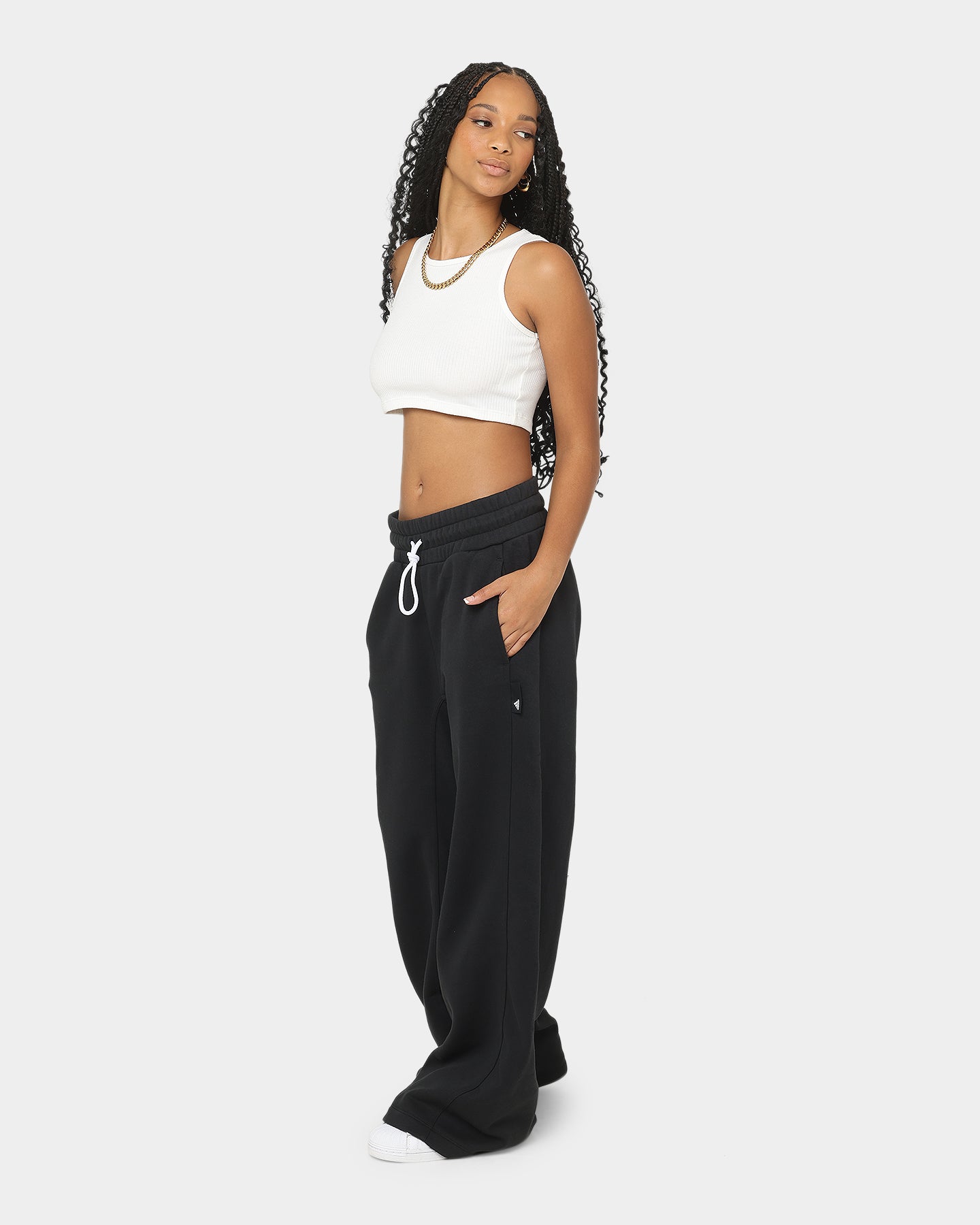 Adidas Women's Studio Lounge Fleece Track Pants - Soft Comfortable Joggers for Yoga, Running & Casual Wear - Black Athletic Pants for Women