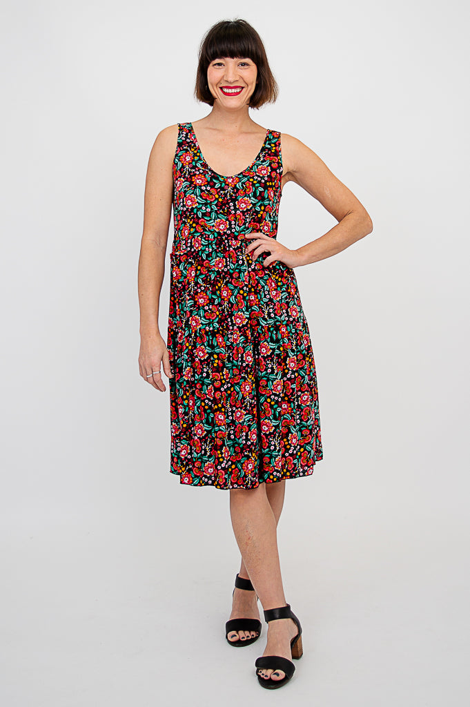 Kayana Women's Summer Floral Dress - Frigola Style Elegant Maxi Dress for Beach, Vacation & Casual Wear