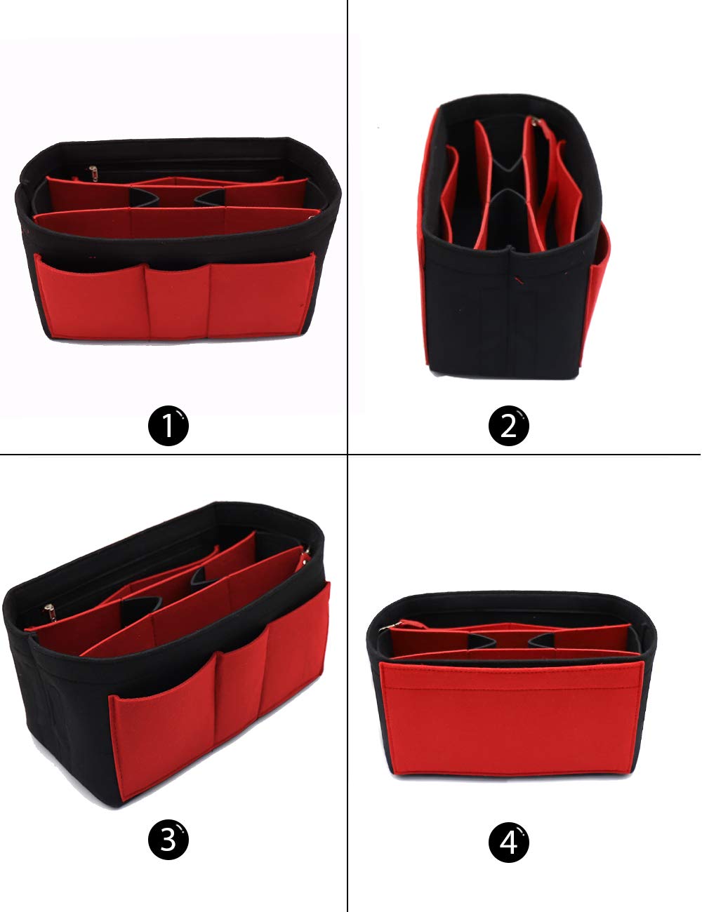 LEXSION Felt Insert Bag Organizer - Purse Organizer for Handbags, Fits Louis Vuitton Speedy & Neverfull - Perfect for Travel, Work & Daily Organization