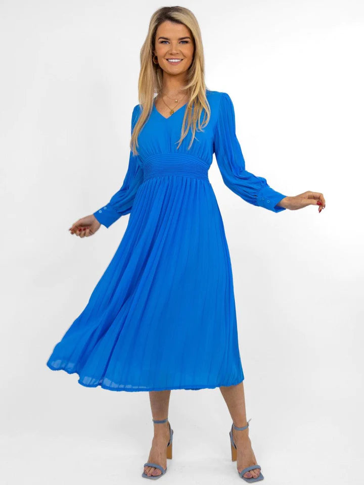 HANNAH MIDI DRESS - Tiffany Blue Flowy Summer Dress for Women | Casual & Wedding Guest Outfit | Perfect for Beach Vacations, Date Nights & Special Occasions