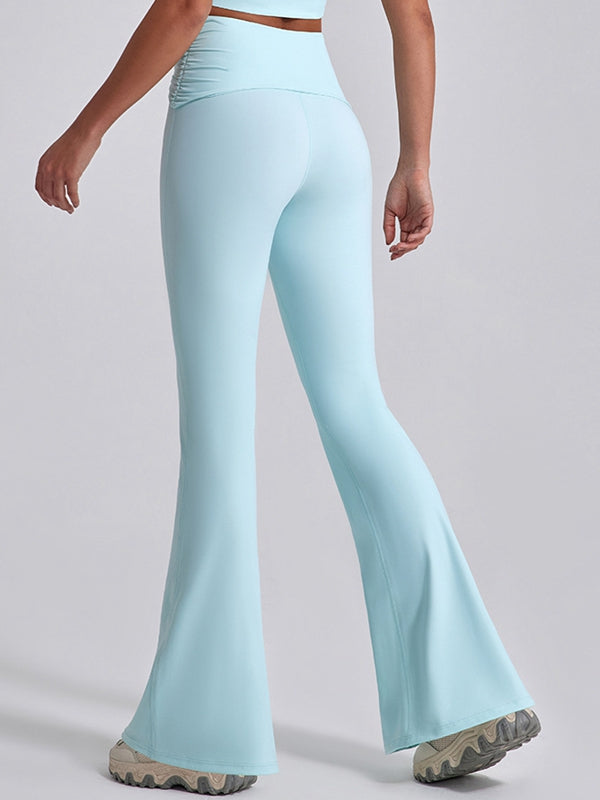 ZASUWA High Waisted Yoga Leggings for Women - Tummy Control Workout Pants with Twist Flare Design, Perfect for Gym, Running & Casual Wear
