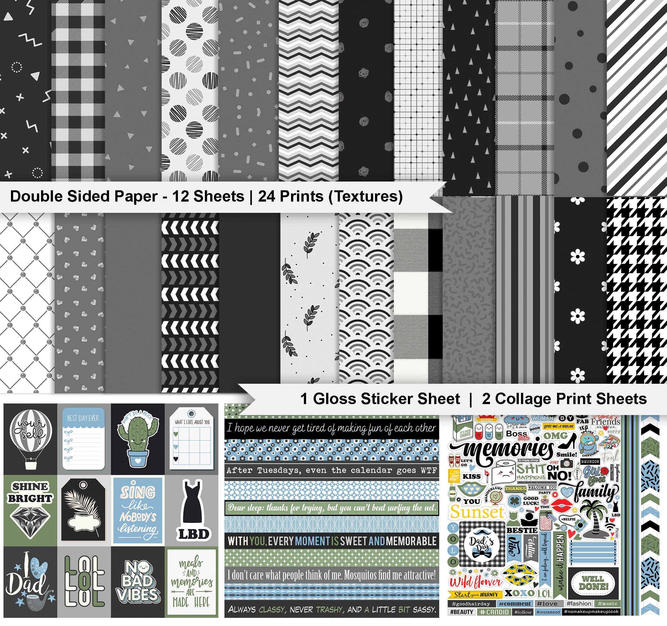 Double-Sided Scrapbook Paper Kit 12