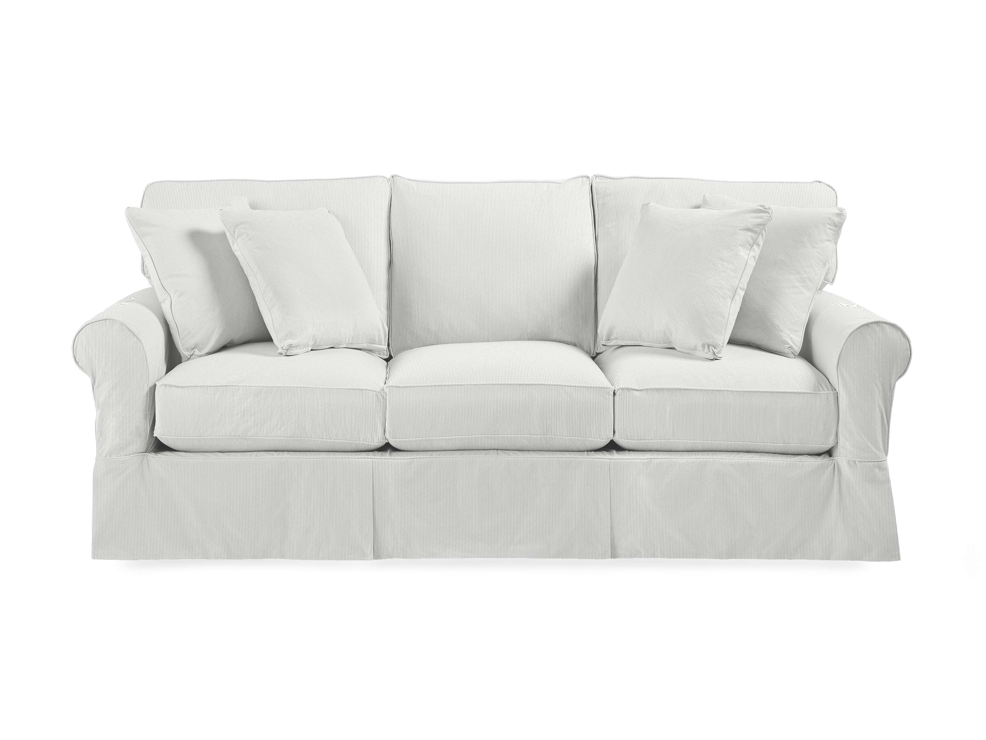 Baldwin Slipcovered Sofa - Comfortable Modern Living Room Couch for Home & Office - Perfect for Relaxing, Entertaining & Small Spaces