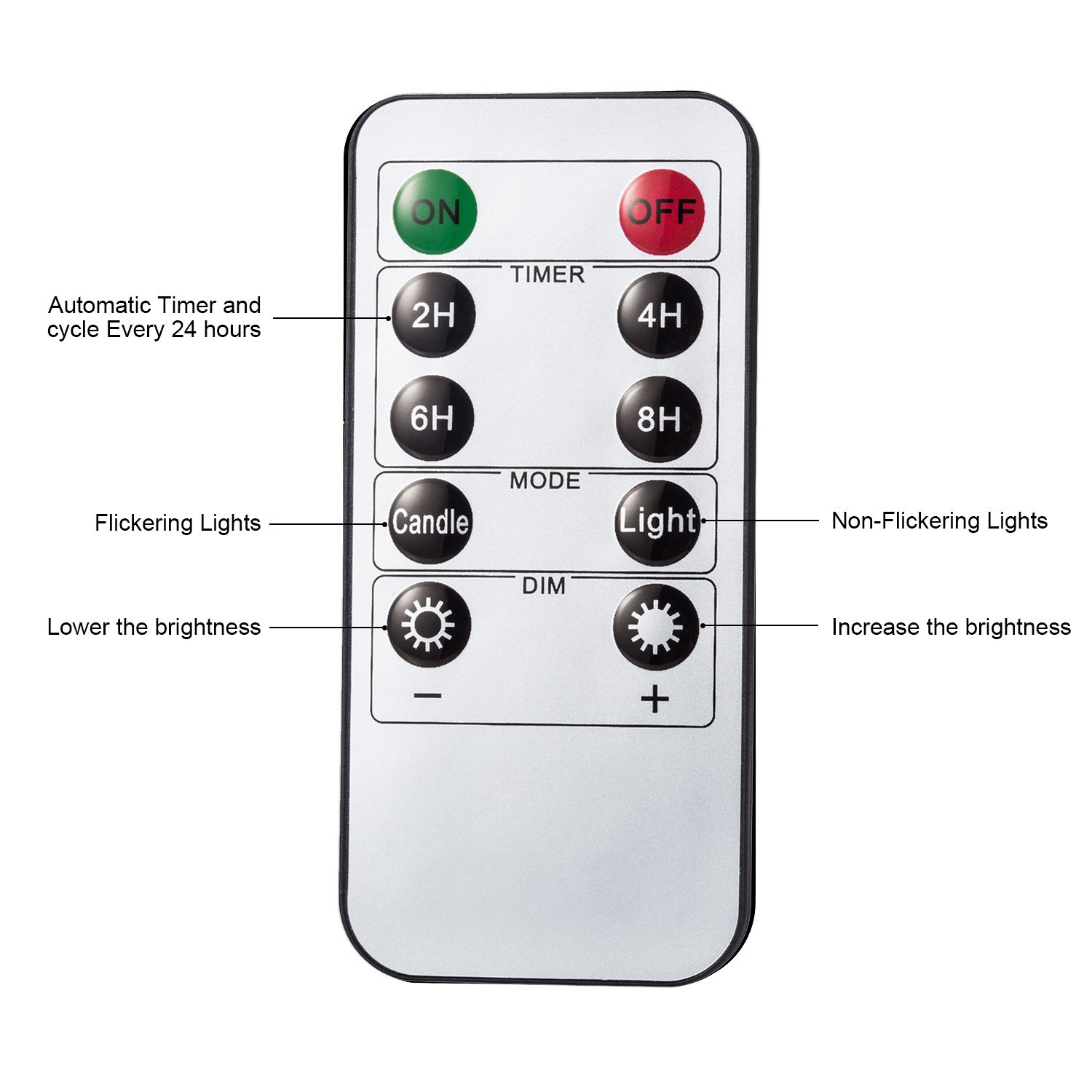 Real Wax Flameless LED Candles Set - Battery Operated Pillar Candles with Remote Control, 24-Hour Timer & Flickering Effect (4