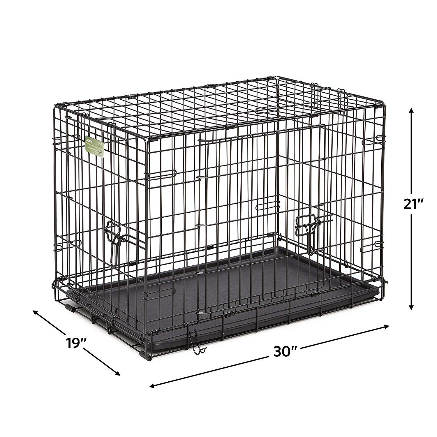 MidWest Homes for Pets iCrate 30-Inch Dog Crate Starter Kit for Medium Dogs (26-40 lbs) - Includes Crate, Pet Bed, 2 Bowls & Cover | Portable Kennel for Travel, Training & Home Use
