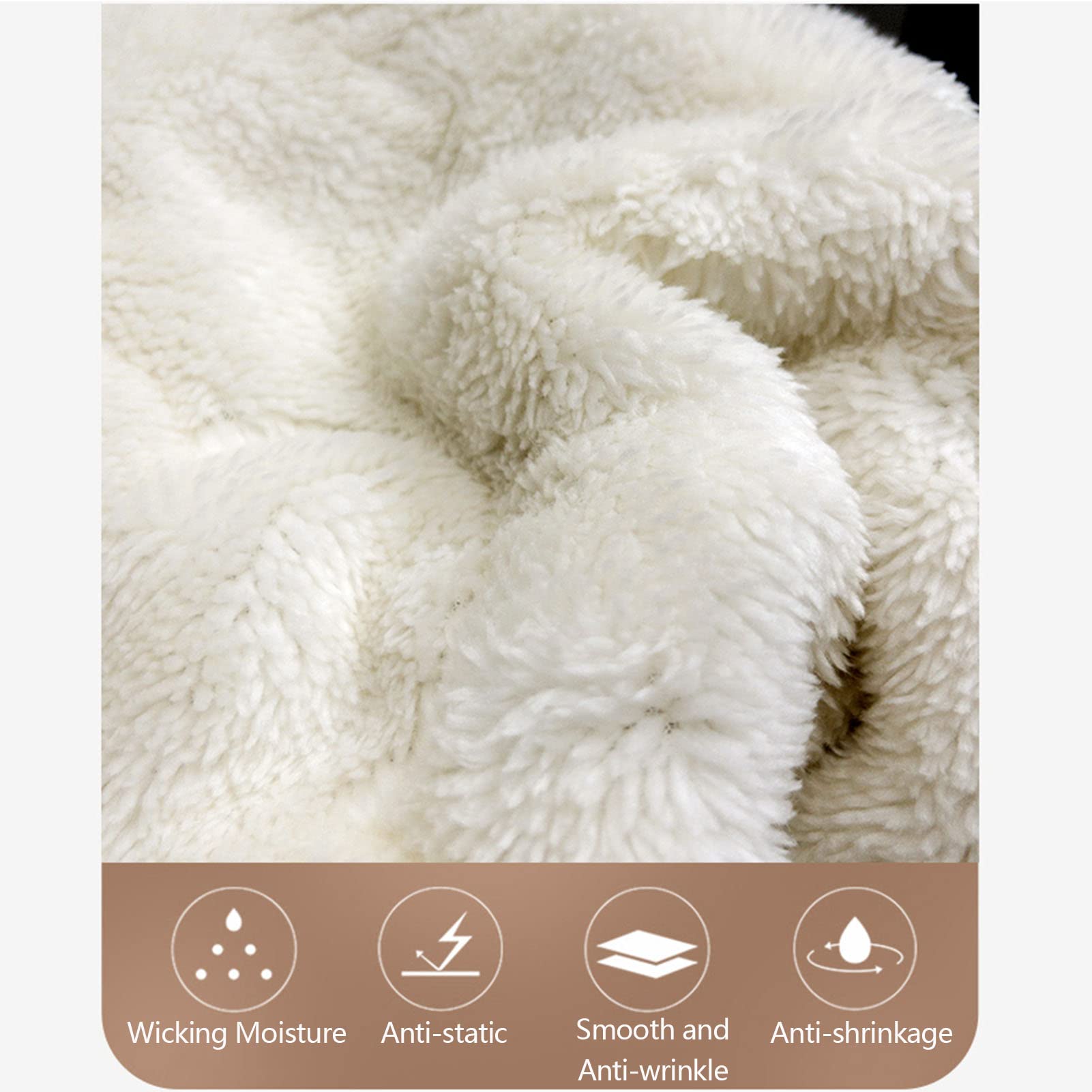 Soft & Cozy Fluffy Plush Microfiber Fleece Blanket 71x79 Inch (180x200cm) - Machine Washable Throw for Bed, Sofa, Dorm - Perfect for Winter Nights, Movie Time & Home Decor