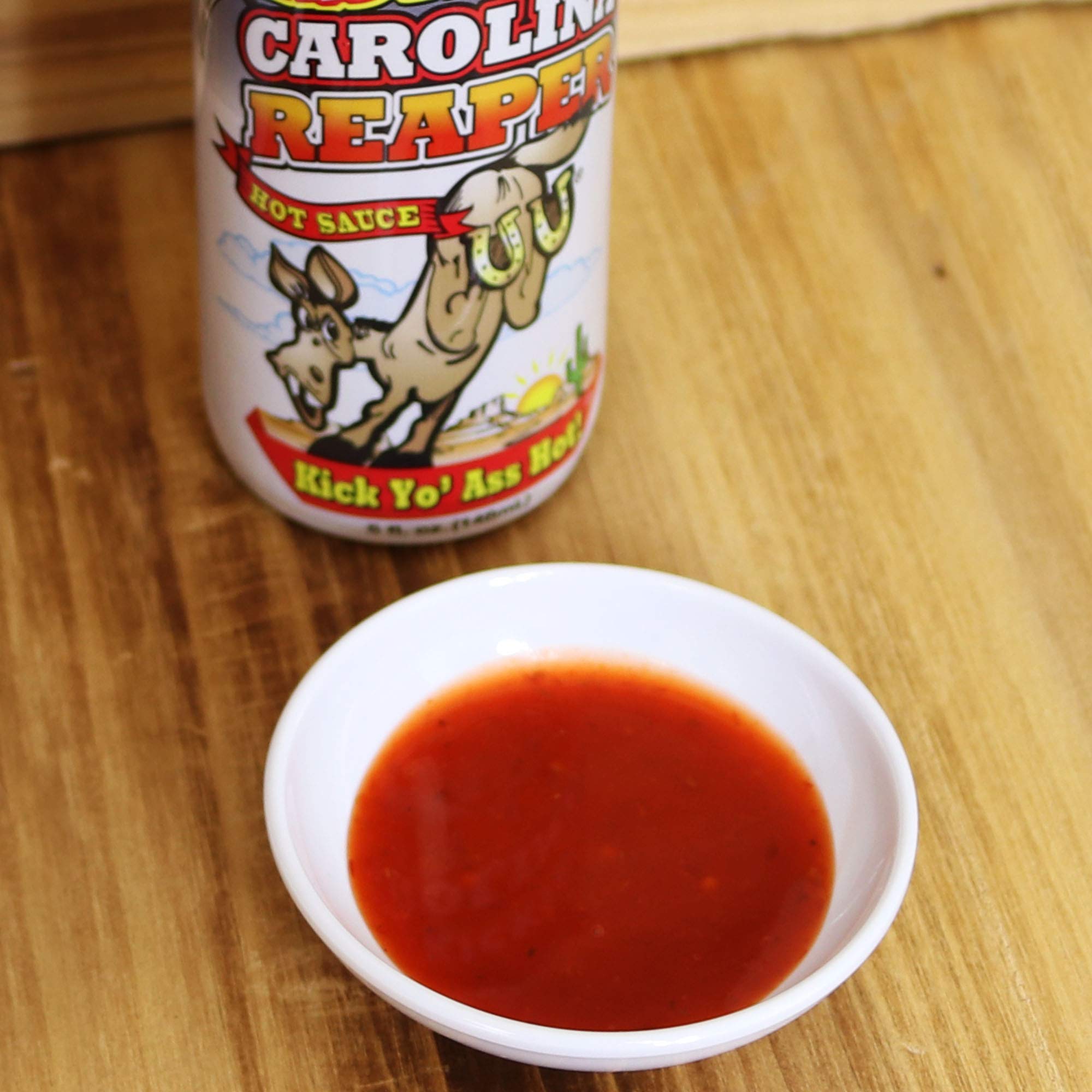 ASS KICKIN' Carolina Reaper Hot Sauce - 5oz (6 Pack) | Premium Gourmet Spicy Sauce for Wings, Tacos & Burgers | Extreme Heat Challenge | Perfect for Gifts, Cooking & BBQ Parties