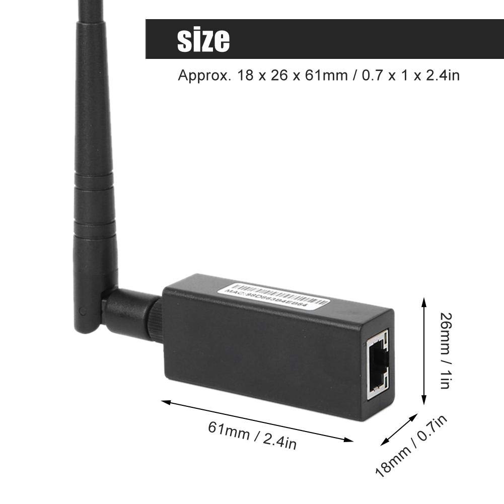 Industrial RS485 to Ethernet Serial Device Server with External Antenna & RJ45 Interface - Convert Printers to Network Printers for Factory Automation & Remote Device Management
