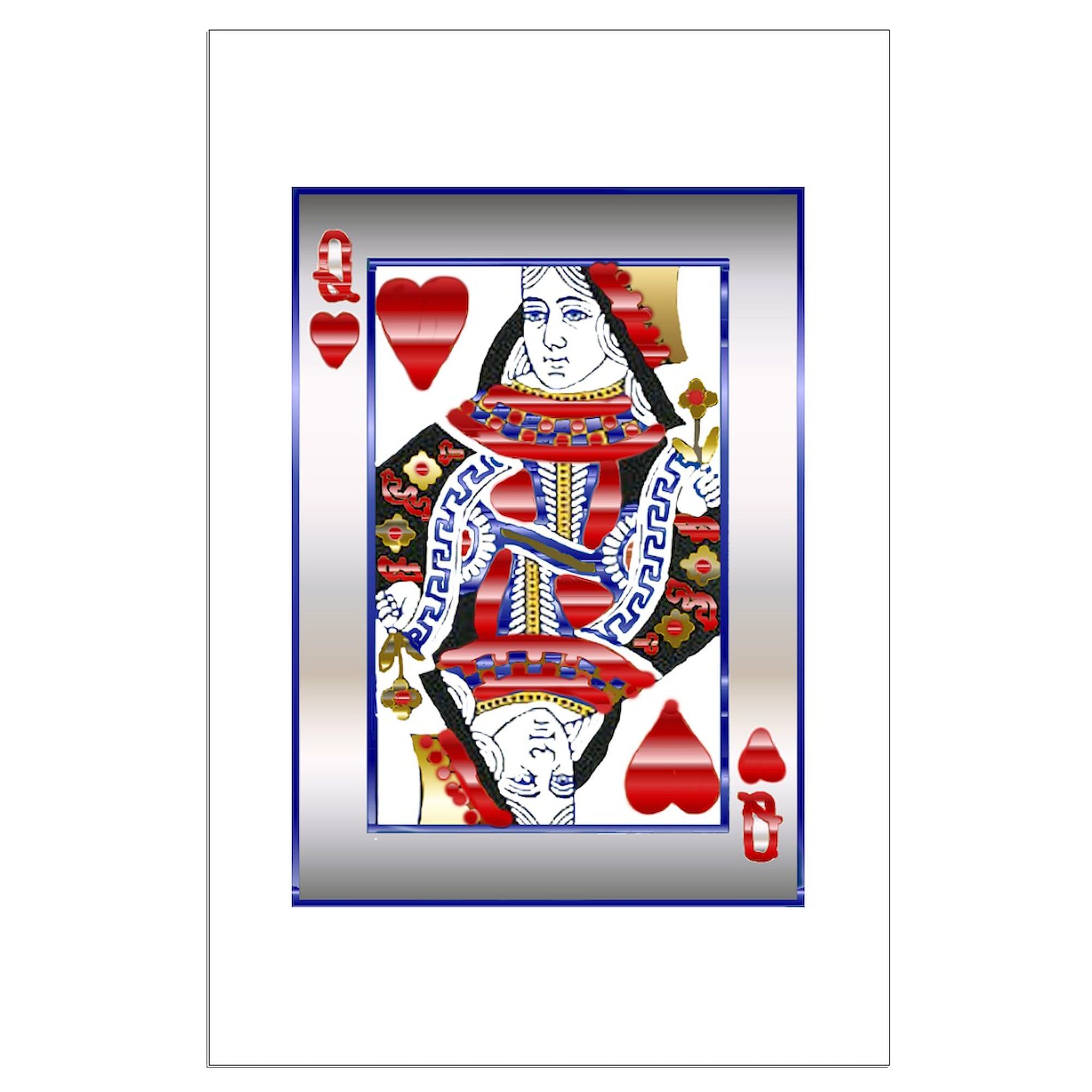 Queen of Hearts 23x35 Inch Heavy Semi-Gloss Paper Poster - Perfect for Home Decor, Office Wall Art, and Gift Giving