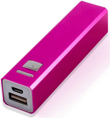 Forever 2300mAh Portable Charger Power Bank - Pink | Compact & Lightweight External Battery for iPhone, Android, Smartphones | Perfect for Travel, Camping, and Emergency Charging