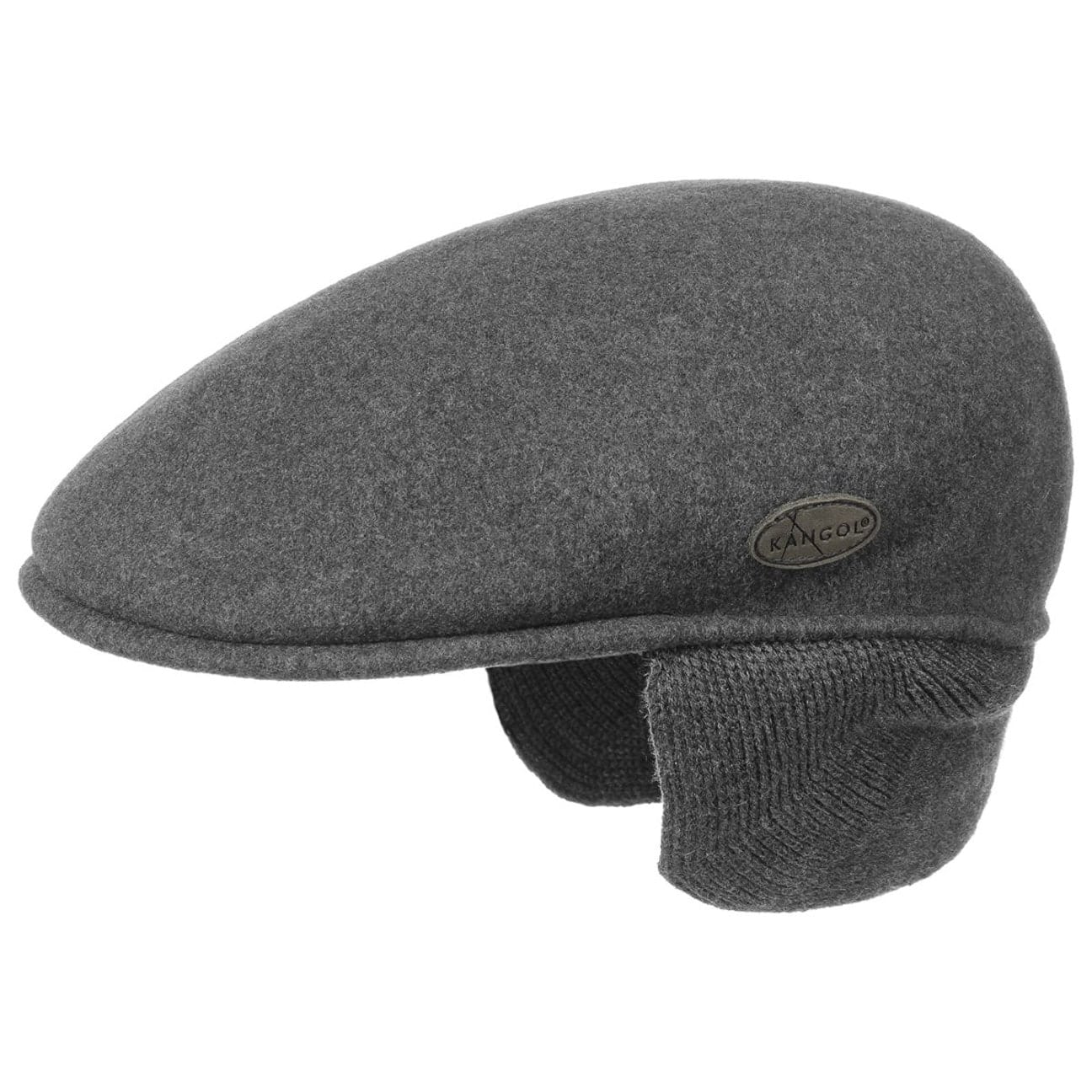 Kangol 504 Flat Cap with Ear Flaps - Winter Wool Hat for Men & Women - Perfect for Outdoor Activities, Hiking, and Cold Weather Fashion