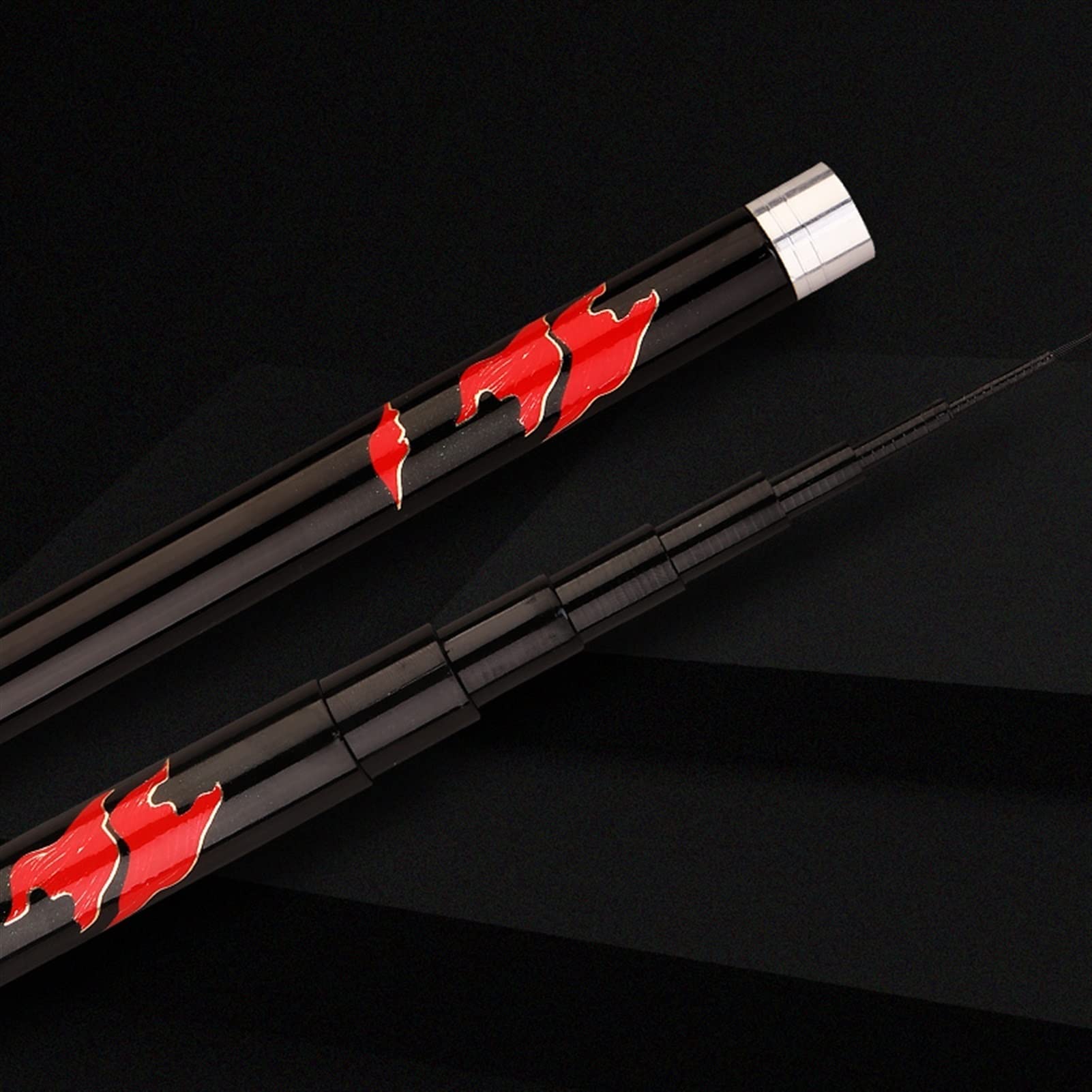 Ultralight Travel Fishing Rod - Carbon Fiber Telescopic Fishing Pole for Summer Stream & Freshwater Fishing | Portable & Durable Carp Rod (4.5M, Black) - Perfect for Camping, Backpacking & Outdoor Adventures