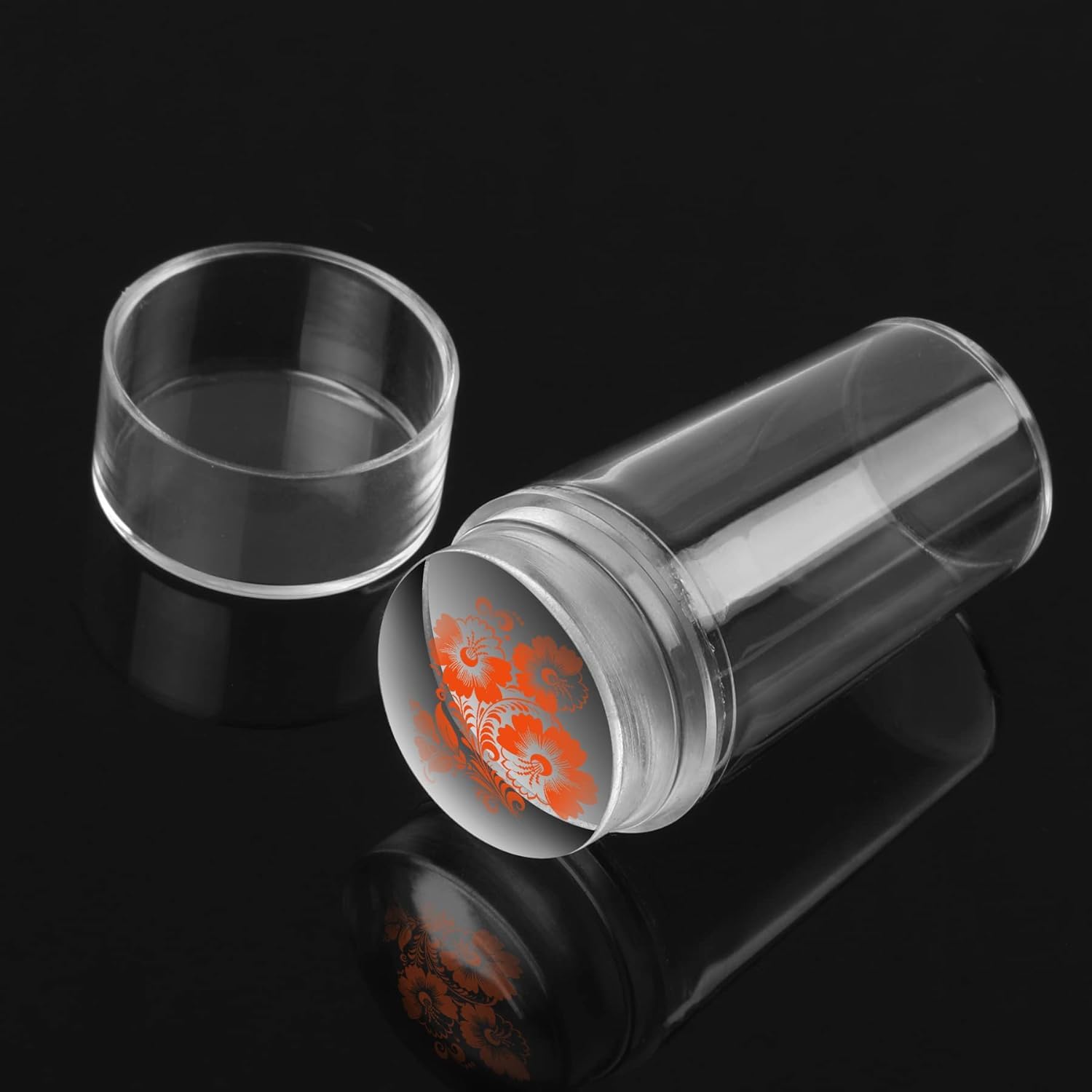 YRTOYS Silicone Jelly Nail Stamper - Transparent Nail Art Stamper & Scraper with Cap for DIY French Manicure - Professional Nail Decor Tool for Women & Girls (Pack of 1) - Perfect for Home Salon, Nail Art Parties & Professional Use