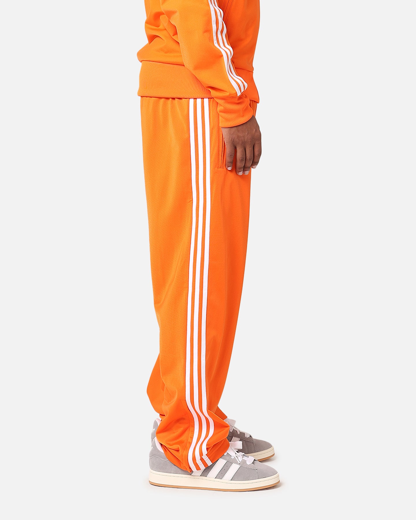 Adidas Firebird Track Pants for Men - Orange Retro Running Joggers for Casual Wear & Gym Workouts