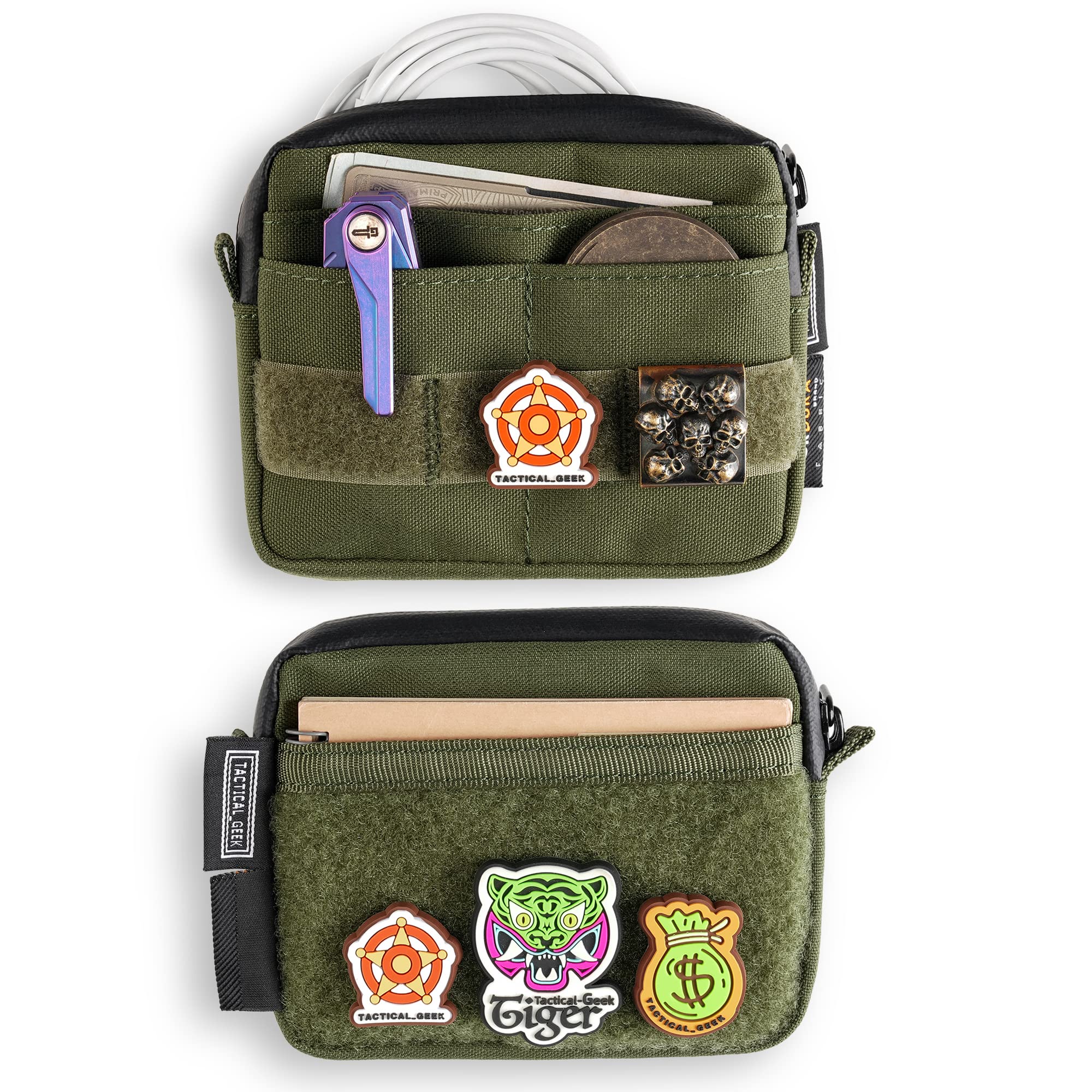Tactical Geek A3 EDC Pouch Organizer - Durable Nylon Multi-Functional Utility Tool Pocket for Outdoor, Camping & Hiking Gear Storage - Compact MOLLE-Compatible Gadget Pouch for Tactical Gear & Everyday Carry Essentials