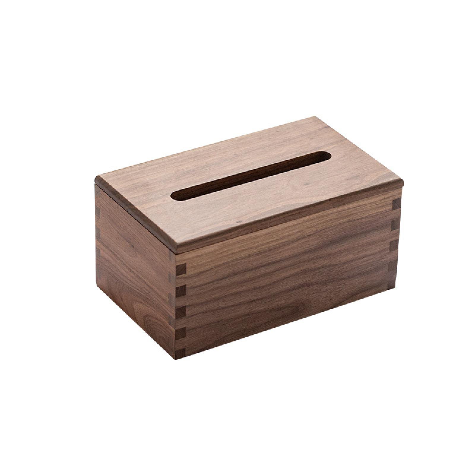 Premium Black Walnut Solid Wood Tissue Box - Modern Minimalist Wooden Tissue Holder for Home & Office Decor - Perfect for Living Room, Bedroom, Bathroom, and Office Desk Organization