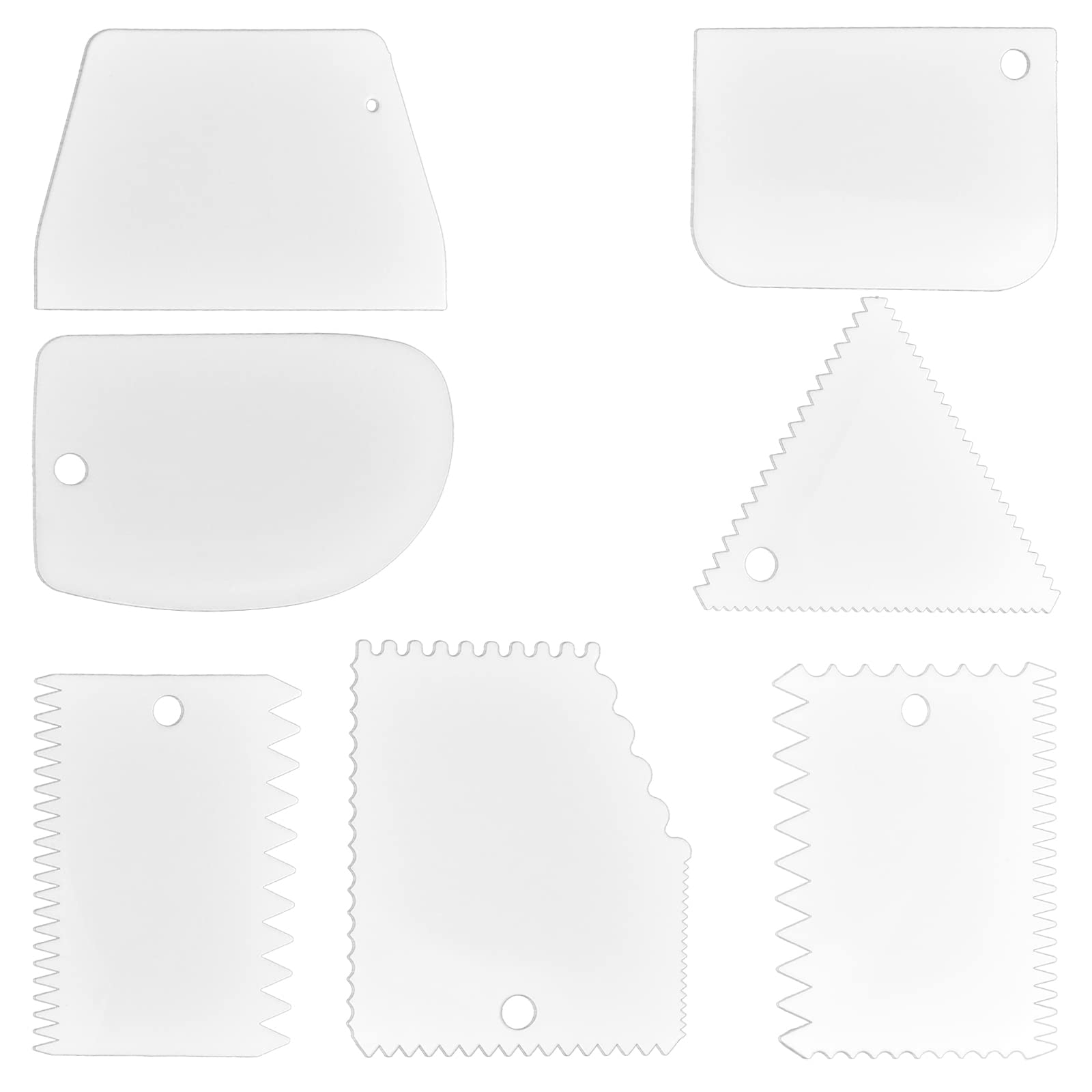 7-Piece Cake Decorating Tools Set - Flexible Dough Scraper, Bowl Scraper & Icing Smoother for Baking Cakes, Bread & Pastries | Perfect for Home Bakers & Professional Chefs