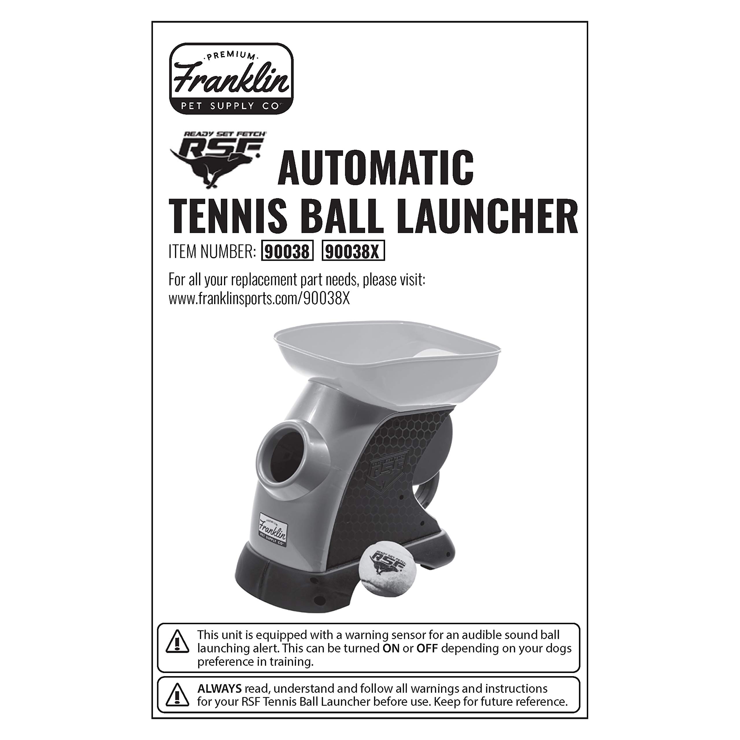 Franklin Pet Supply Co. Automatic Tennis Ball Launcher for Dogs - Interactive Fetch Toy with Authentic Tennis Balls - Perfect for Outdoor Play, Backyard Exercise & Training Sessions