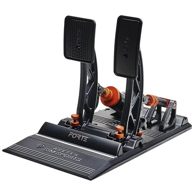 Asetek Simsports Forte Racing Pedals - High Performance Throttle & Brake Set for PC & Console Sim Racing Games | Perfect for iRacing, Assetto Corsa, F1 2023 | Professional Esports & Home Racing Simulator Setup