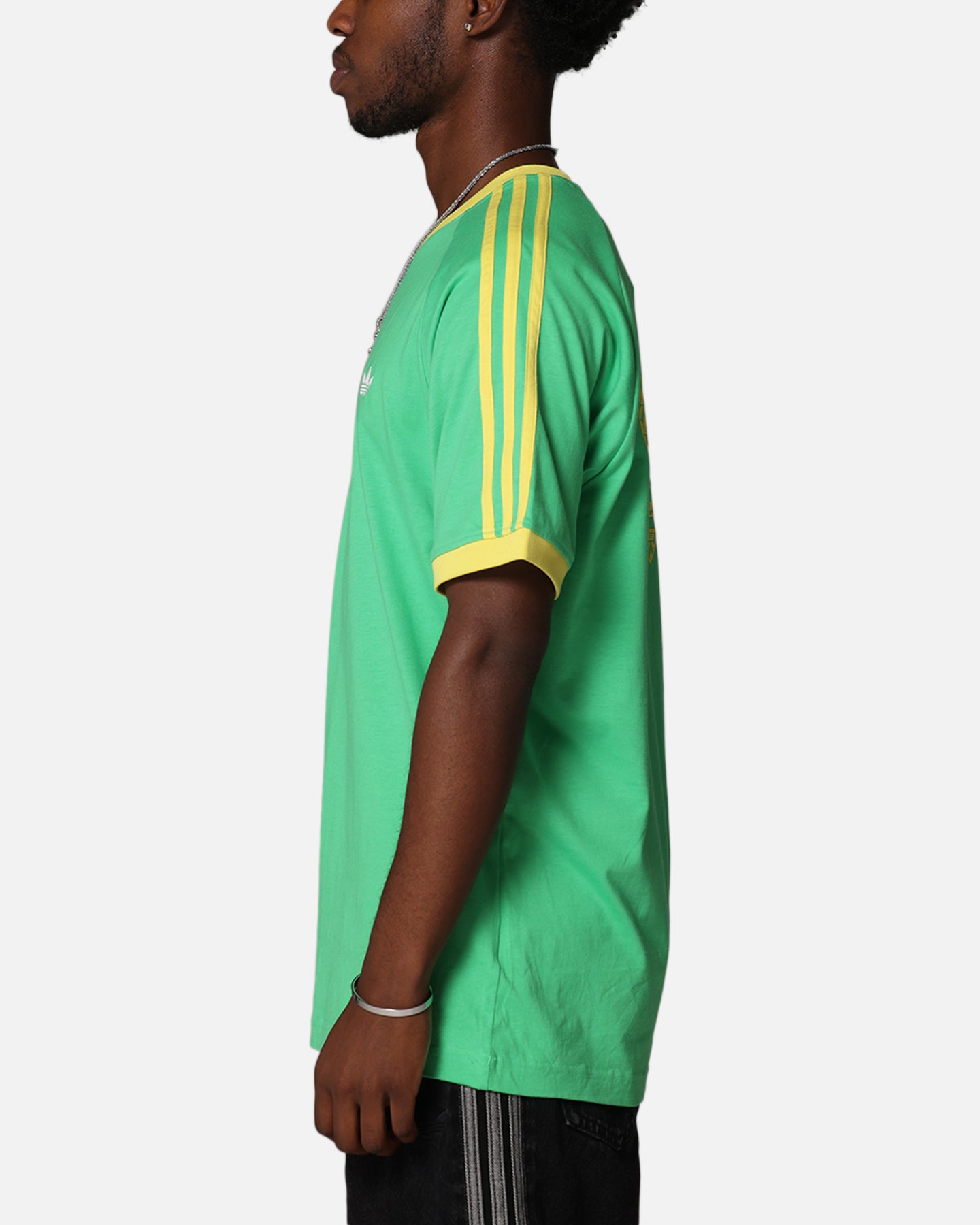 Adidas Monogram Cali T-Shirt for Men - Green Cotton Casual Tee - Perfect for Gym, Streetwear & Everyday Outfits