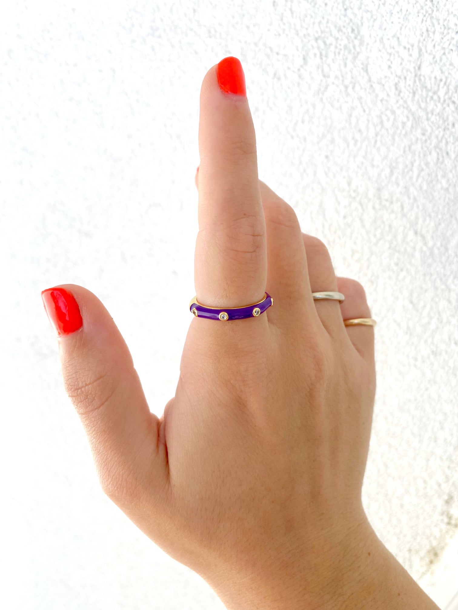 Carly Colorful Rings for Women - Trendy Stackable Fashion Rings Set - Perfect for Daily Wear, Parties & Gifts